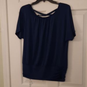 Navy stretchy top size S fits like M